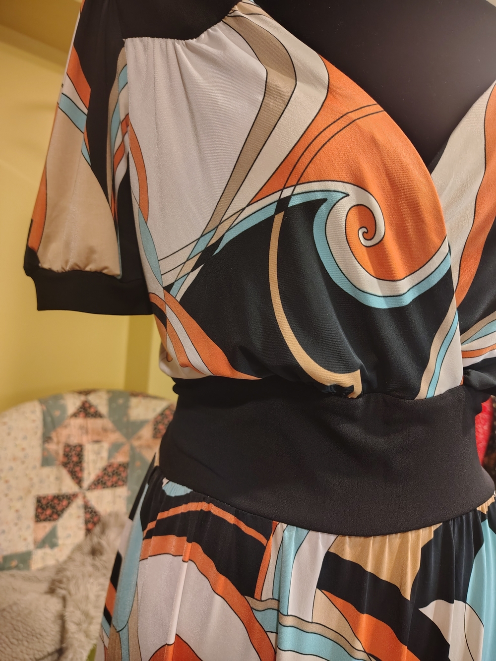 Rabbit Rabbit Rabbit Multicolor Swirl Midi Skirt Dress - Picture 7 of 16